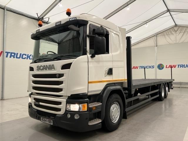Scania G280 6x2 10 Tyre Rear Lift Sleeper Cab Flatbed Manual