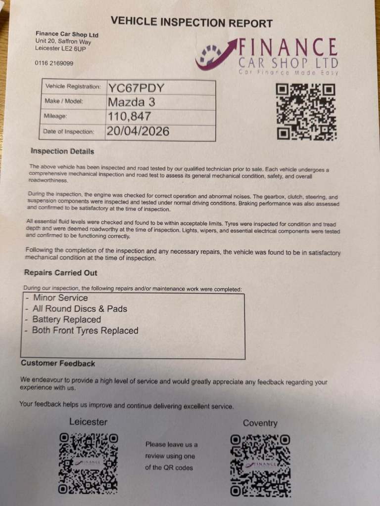 2017 Mazda Mazda3 2.0 SE 5dr HATCHBACK PETROL Manual