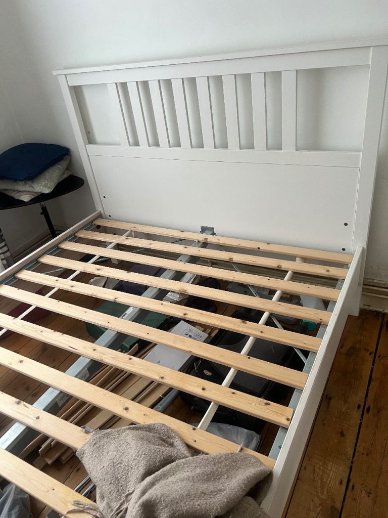 White Double Bed Frame – Good Condition