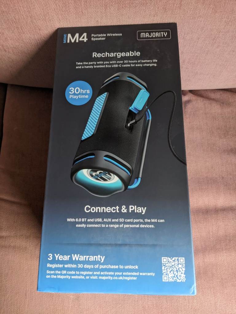 Majority Move M4 portable Bluetooth speaker new boxed