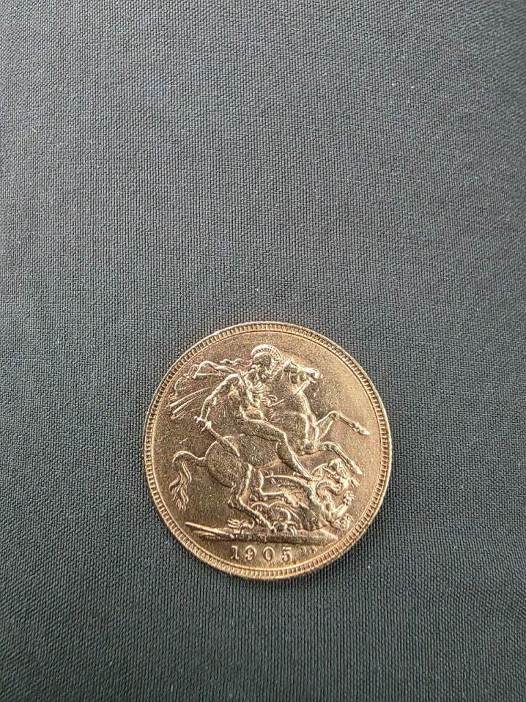 Gold sovereign 1905 king edward 