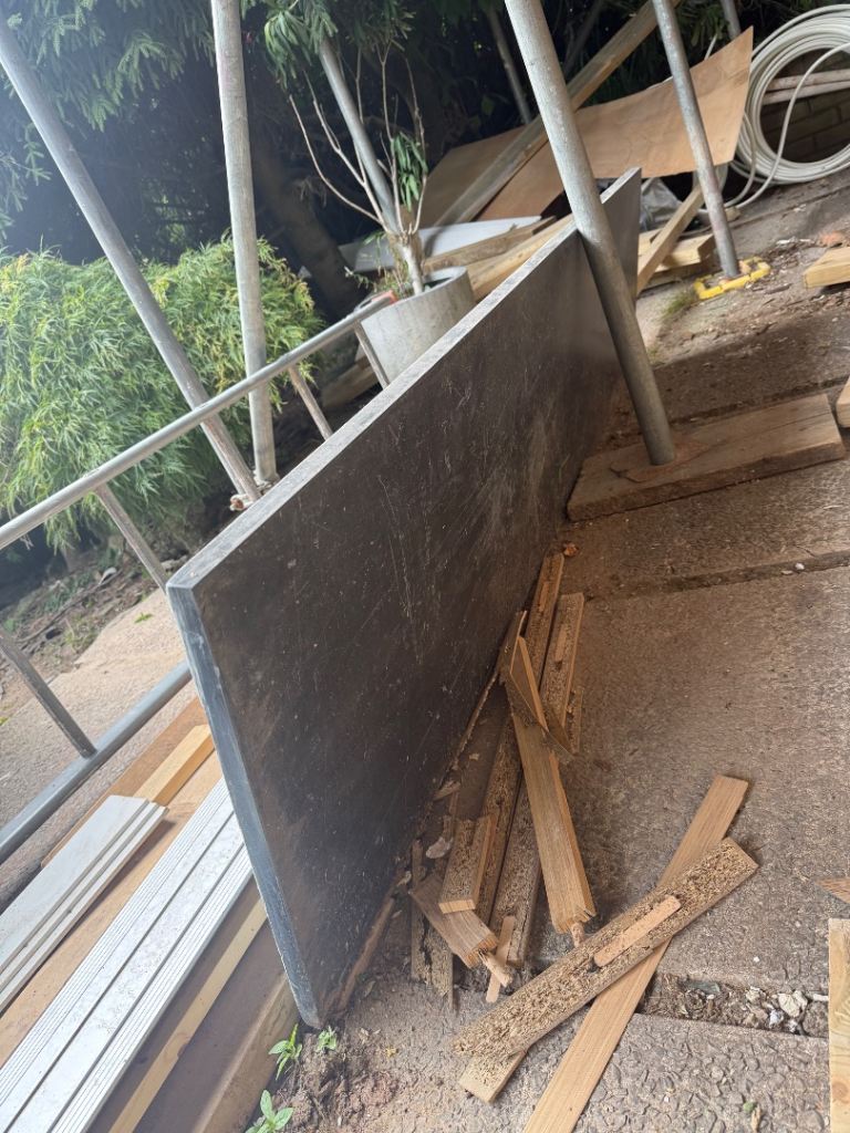 Solid slate worktop