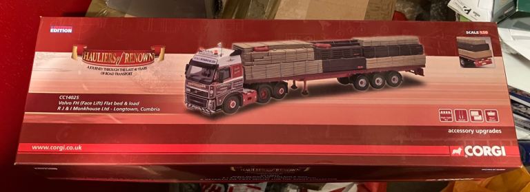 Rare Corgi CC14025 Volvo FH Flat bed & load - R J & I Monkhouse Ltd