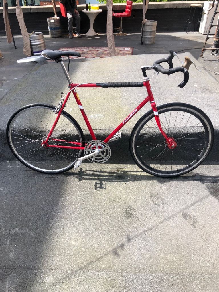 Red Customised Single Speed Triumph Adult Bike 