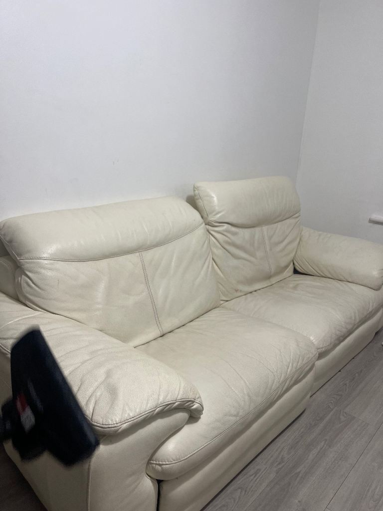 White 3 seater sofa