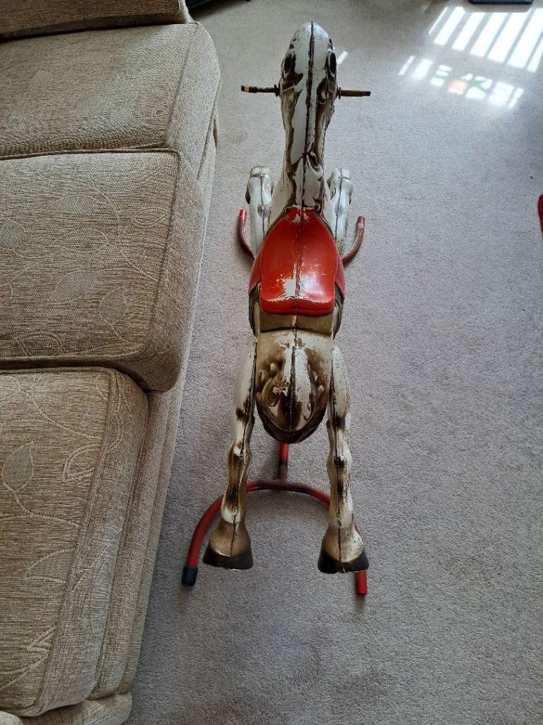 Vintage Metal Rocking Horse – Fair Condition