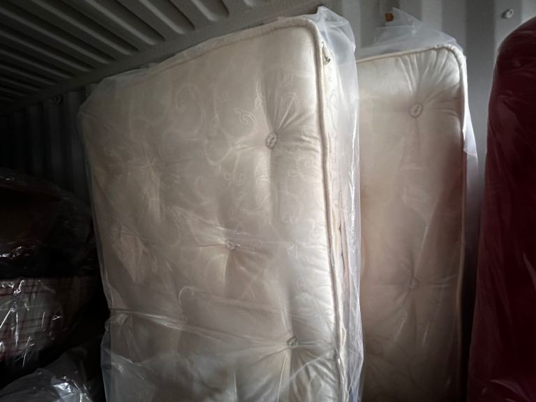 3 single mattresses, 2 are zip and link which makes a Super King size