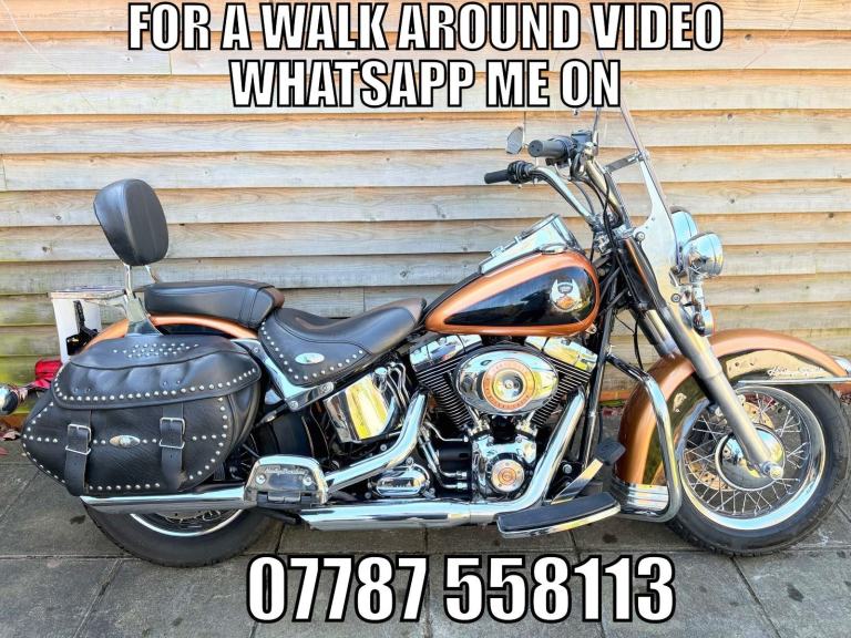 Harley-Davidson 105 Anniversary Softail Heritage Classic £8000 Gold 5580 miles.