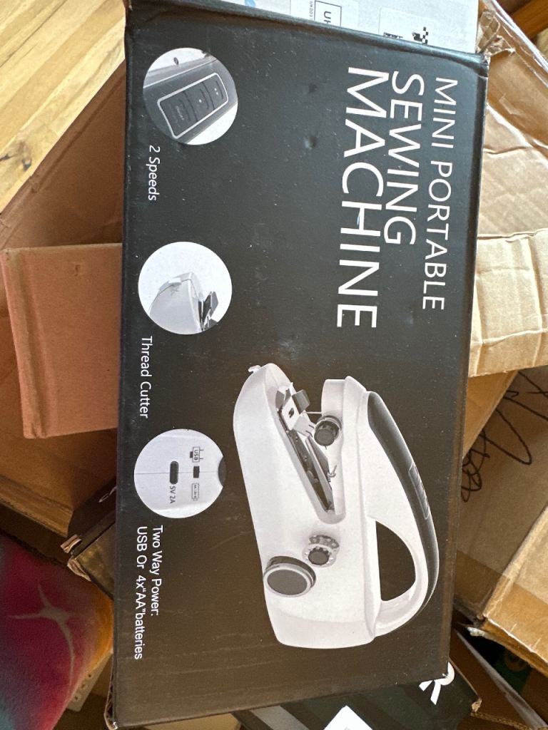 New White Mini Portable Sewing Machine