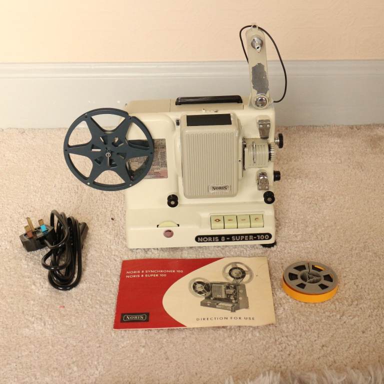 Vintage Noris 8 Super 100 8mm Cine Film Projector and a short movie about the Military/Raf 