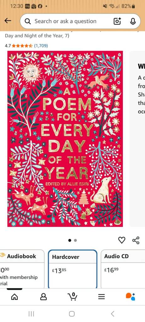 Brand New, A Poem for Every Day of the Year, Hard Back Book