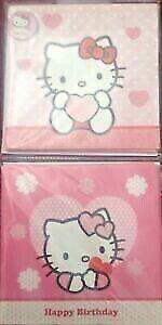 Hello Kitty Happy Birthday party  Invites 8 Invitation & cards 8 New Sealed Packs. 4X Packs