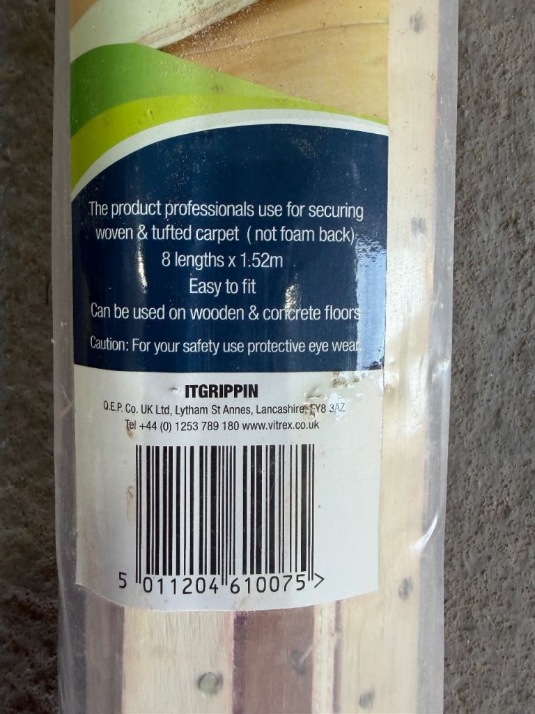 ITGRIPPIN Carpet Grippers – 8 Lengths, New in Packaging