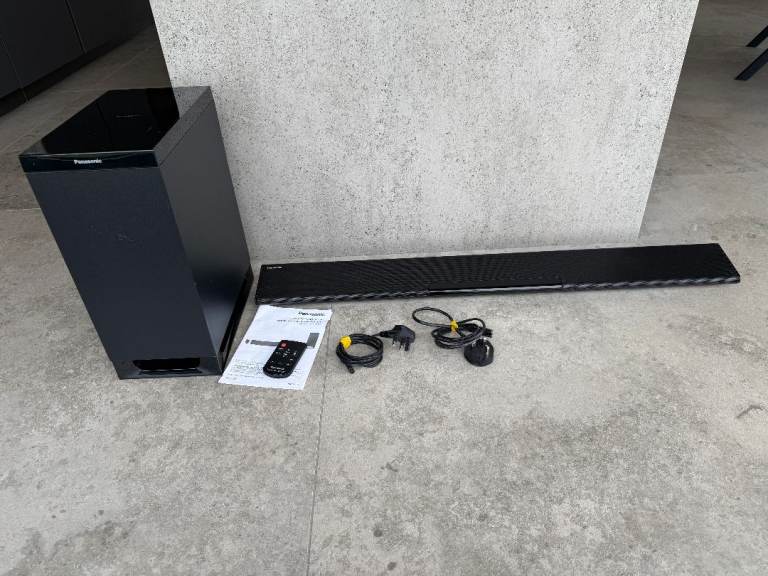 Panasonic Home Theater Audio System Sound Bar & Active Wireless Subwoofer Bluetooth