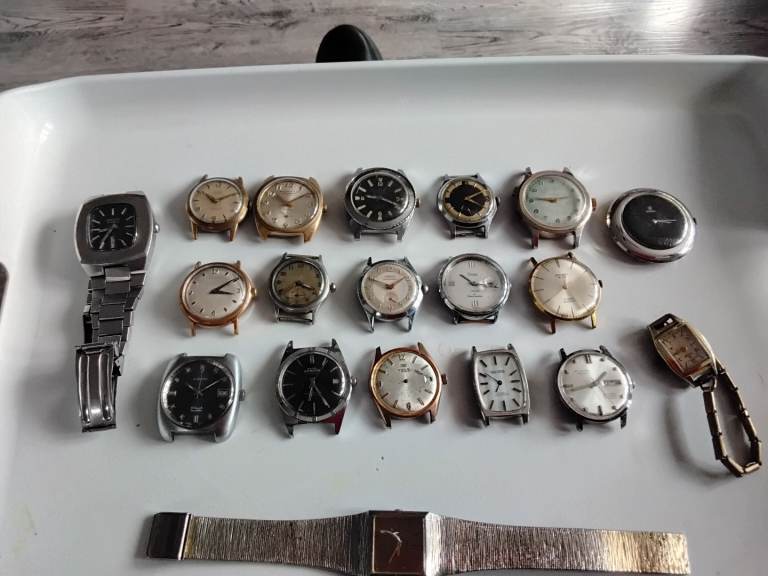 Vintage watches job lot spares or repairs 1 works
