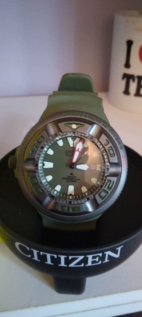 Citizen BJ8057-17X Eco-Drive Promaster ECOZILLA 49mm Green Plus Yellow Dive Tank