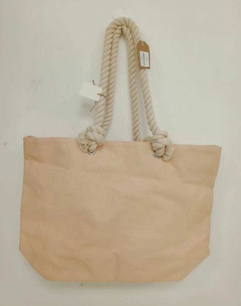 Jean Paul Gaultier Pink Fabric Tote Bag with Rope Handles – New with Tags