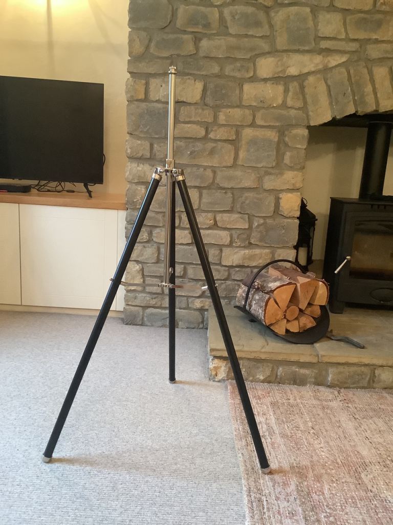 Unused Telescopic Tripod Black & Chrome 