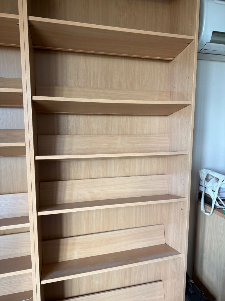 Large bookcase bookshop adjustable shelves reversible