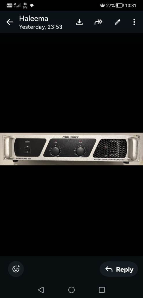 Carlsbro powerline 500 professional amplifier 