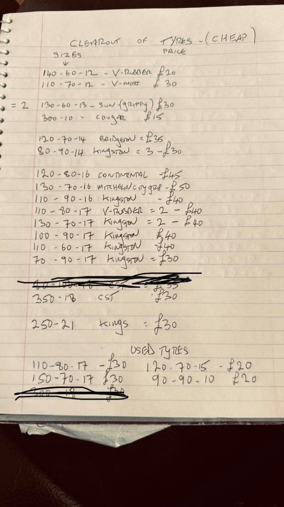 Selection motorcycle / scooter tyres cheap 