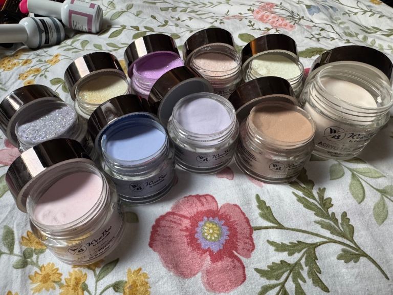 Acrylic Nail Powder Set - Various Colours, As Good As New