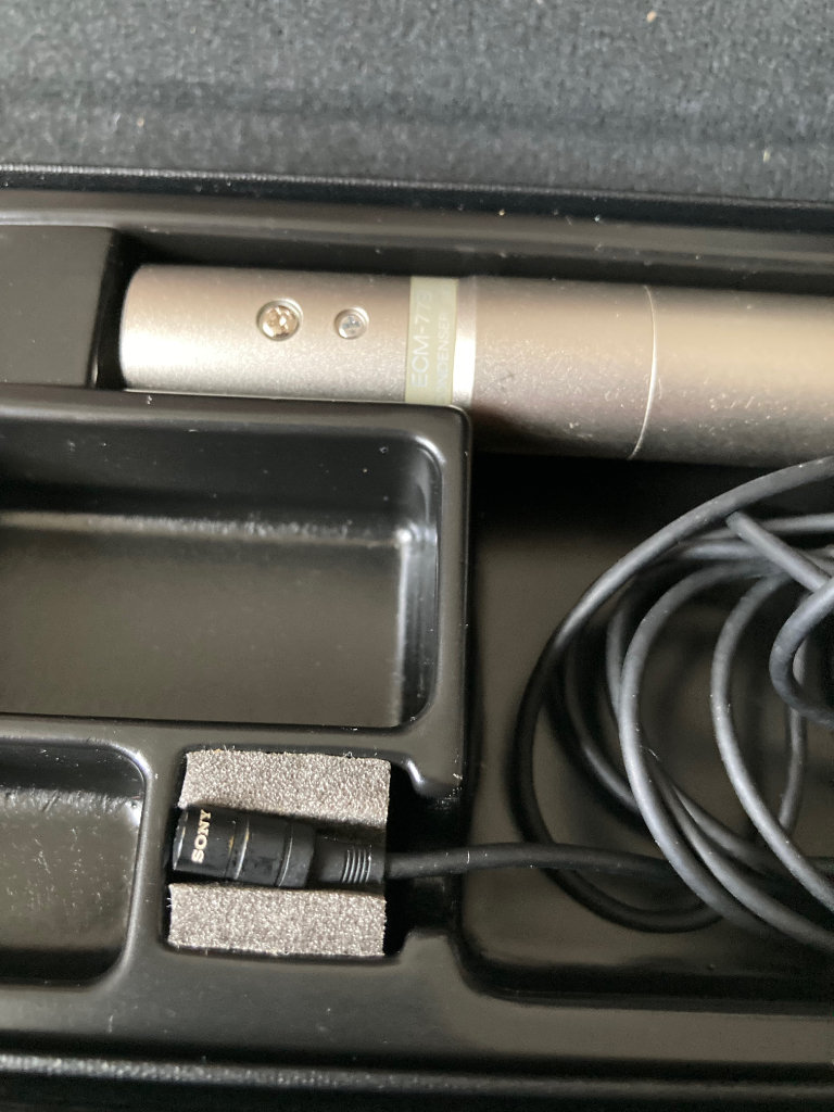 image for Sony ECM-77B Miniature lavalier condenser microphone. Excellent condition, boxed with accessories