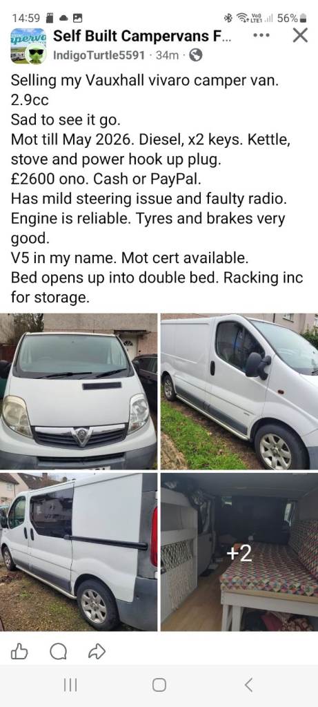 Vauxhall, VIVARO, Panel Van, 2009, Manual, 1995 (cc)