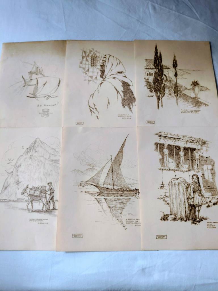 23 Very Old Prints in a Canadian Pacific Cruises Tour Folder | in ...