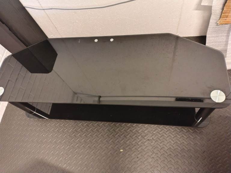 Large glass TV stand 
