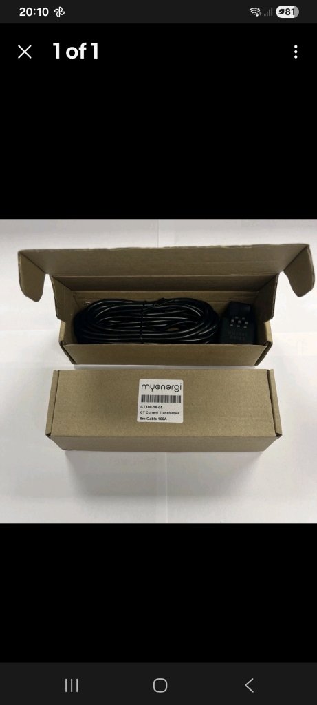 Myenergi CT clam for Zappi 100A 