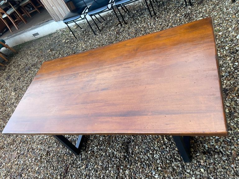 John Lewis vintage antique style industrial dining table 