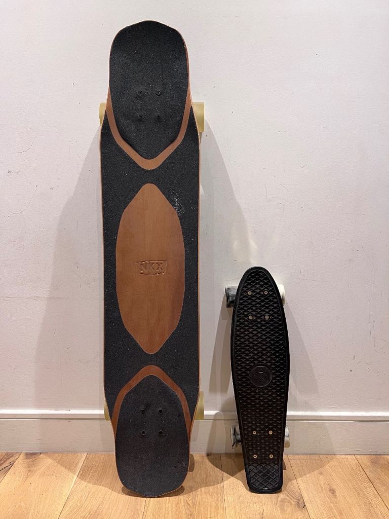 2 Skateboards / Longboards – NKX Longboard + Cruiser Board