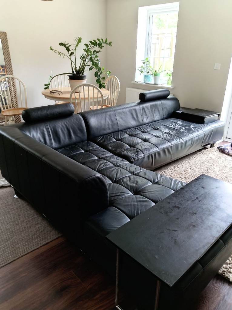 Black corner sofa