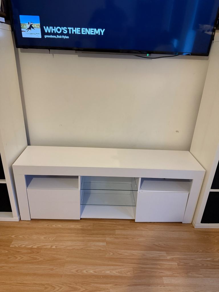 White TV Cabinet (with LED strip!)
