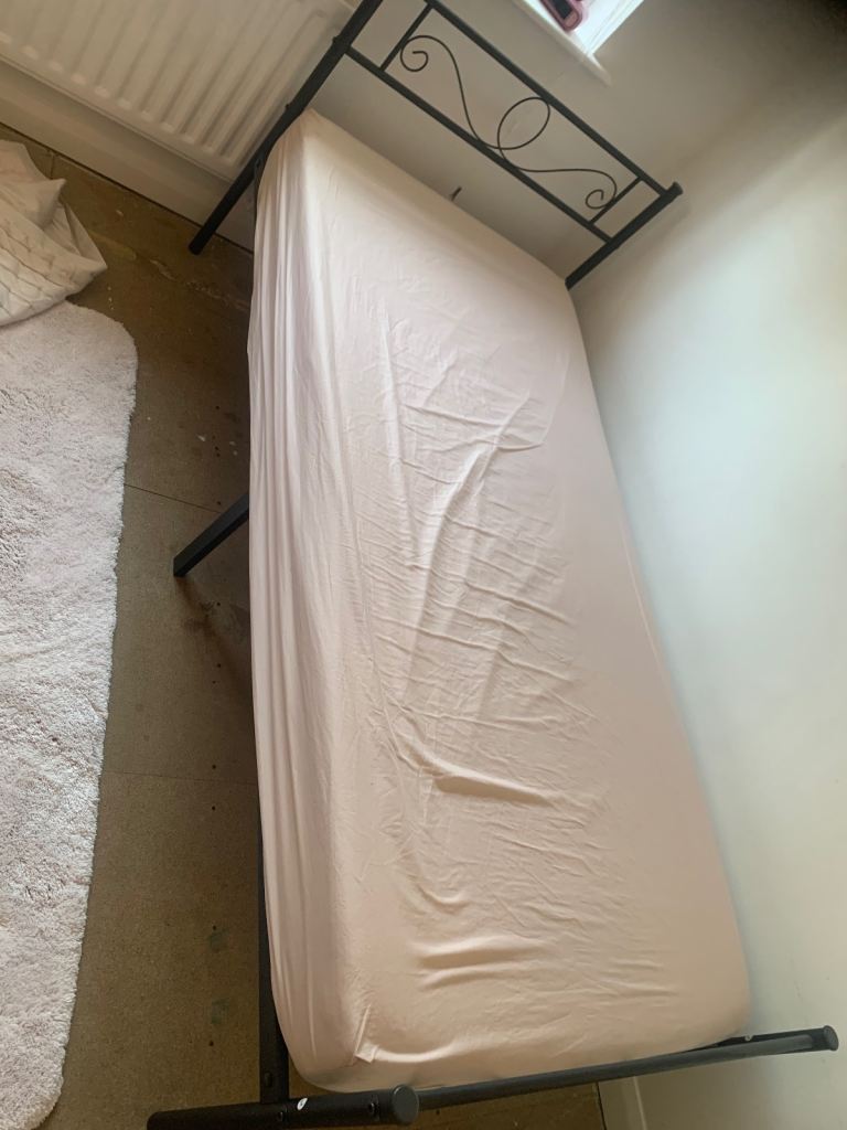 brand new  single Bed Frame with Mattress – Good Condition