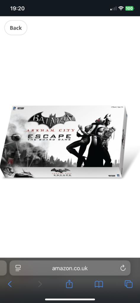 Batman Arkham City Escape The Board Game - Complete - Cryptozoic DC