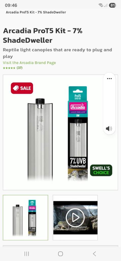 7% uvb reptile light, brand new bulb