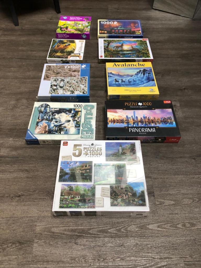 9 Brand New And Sealed Adult Jigsaw Puzzles 
