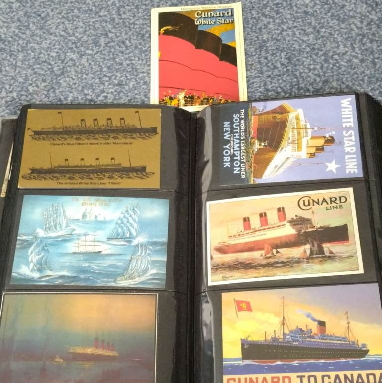 300 ship post cards &other ship items