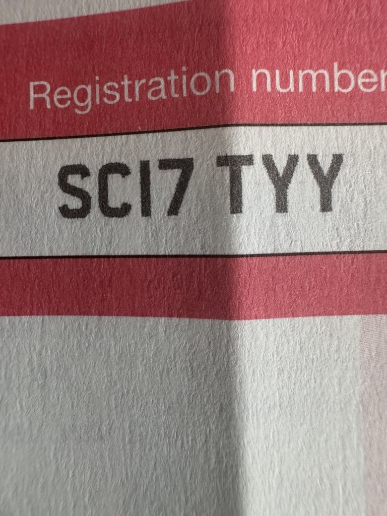 Private Number Plate “Scotty”