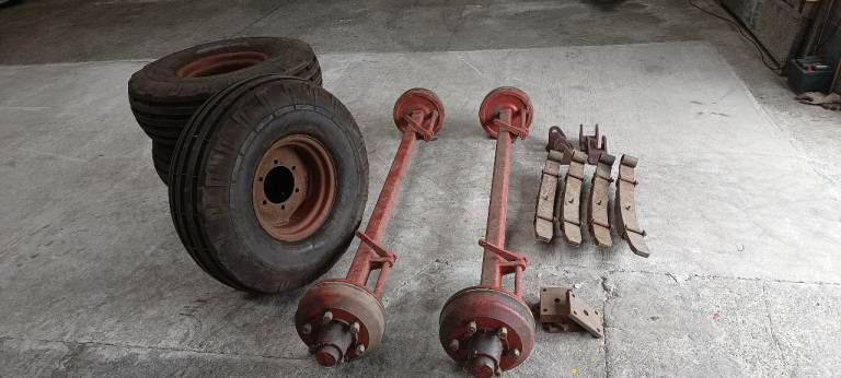 Agricultural wheels and axle for sale 