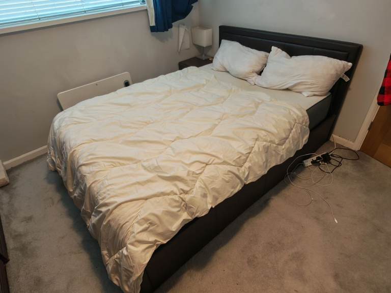 Brown Double Ottoman Bed