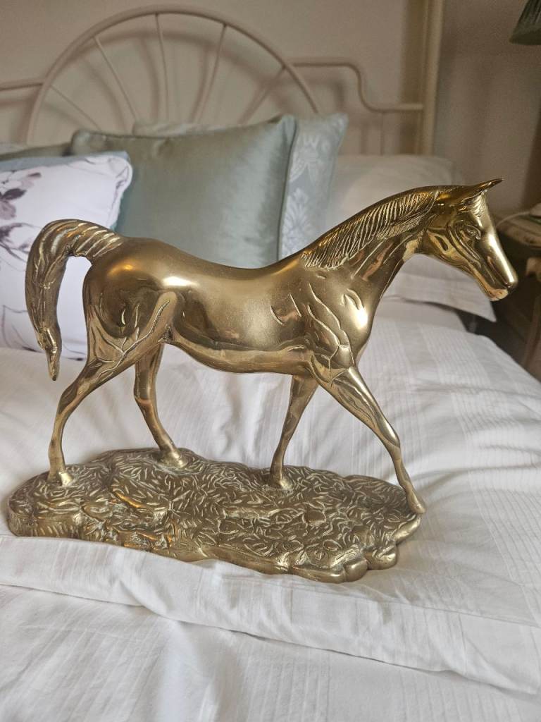 Heavy brass horse 