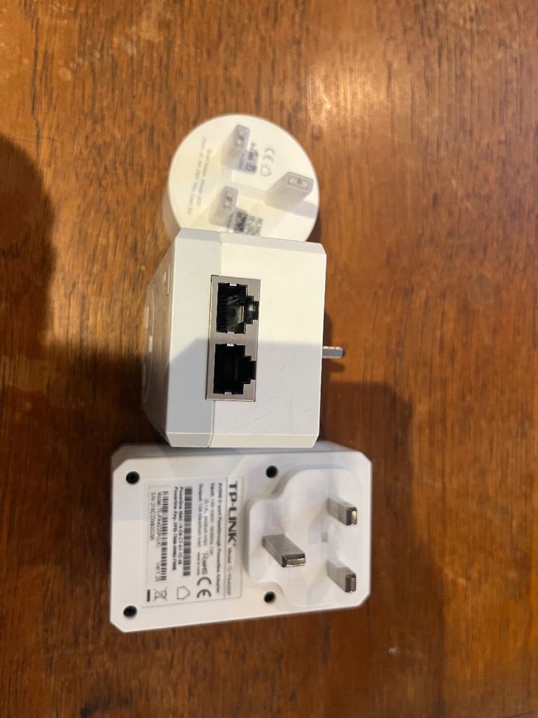 TP-Link AV600 Powerline Adapters - White, Good Condition