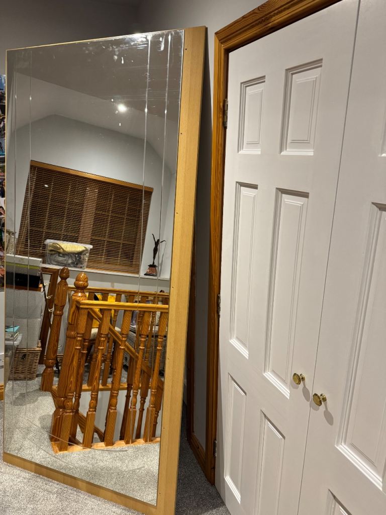 Mirrored doors off sliding wardrobe x2