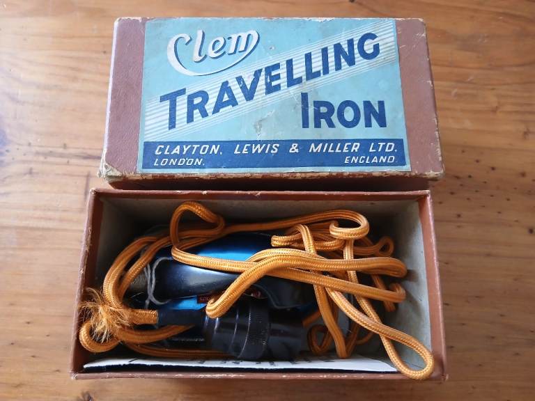 Vintage Clem Travelling Iron by Clayton, Lewis & Miller Ltd.