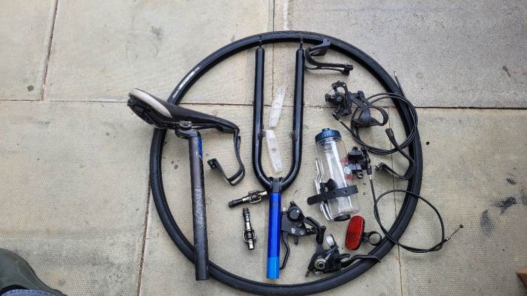 Selection of various bike parts
