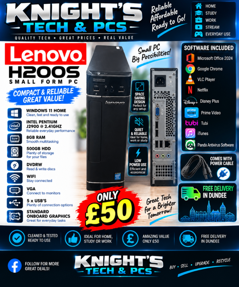 Lenovo Desktop PC Tower – Good Condition (WIN11)