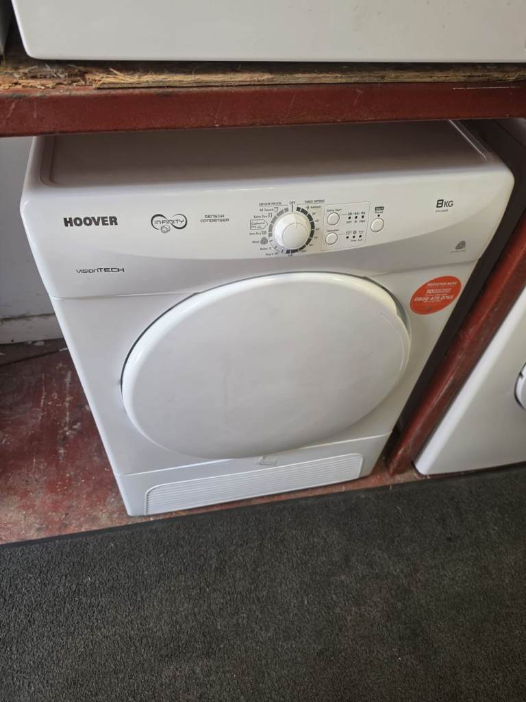 Hoover 8 kg condeser sensor drying tumble dryer   Fully warranted   £139